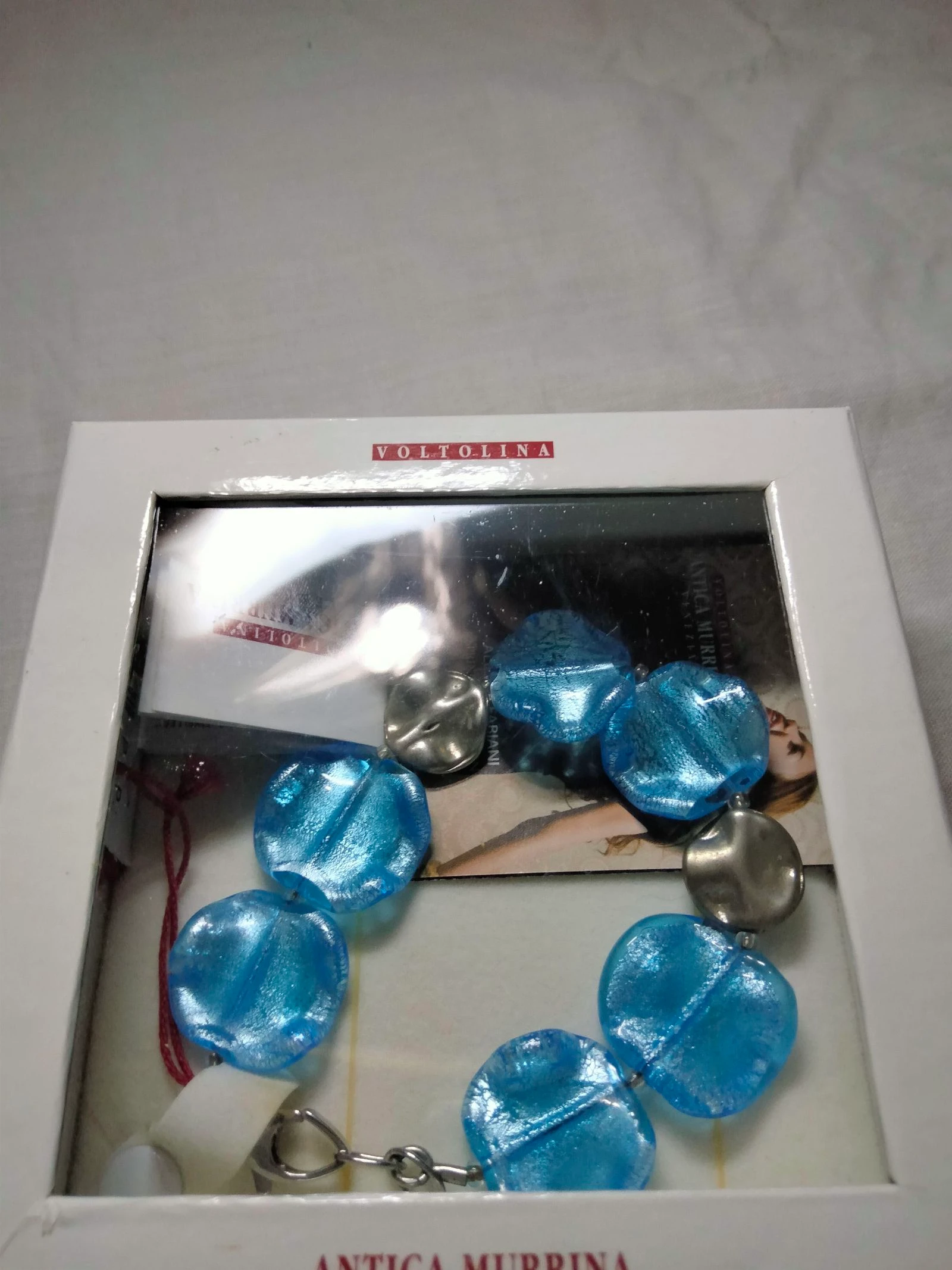 Magnifique bracelet en cristal de Murano et en rhodium. – photo 3